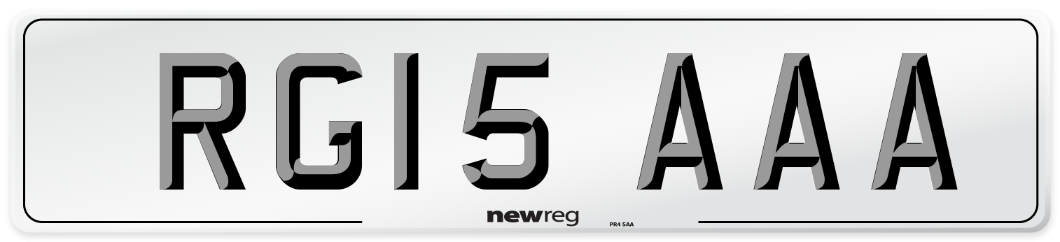 RG15 AAA Number Plate from New Reg